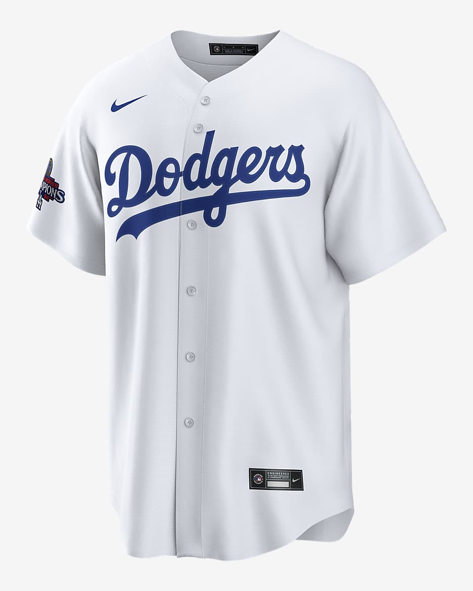 Jersey Nike de la MLB Replica para hombre Freddie Freeman Los Angeles Dodgers 2024 World Series Champions